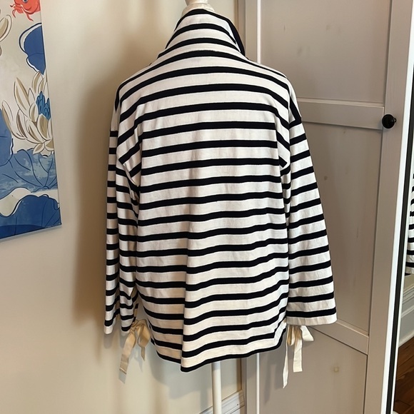 J. Crew Black and White Striped Top - Picture 8 of 10